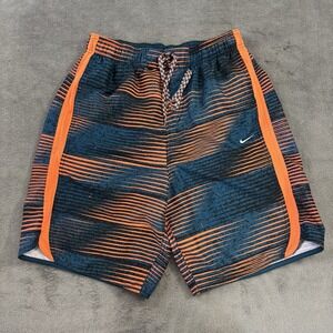 Nike Shorts Mens Swim Board Trunks Swoosh Lined Drawstring Side Mesh Beach Pool